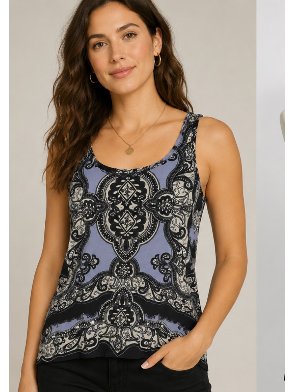 INC International Concepts paisley tank top